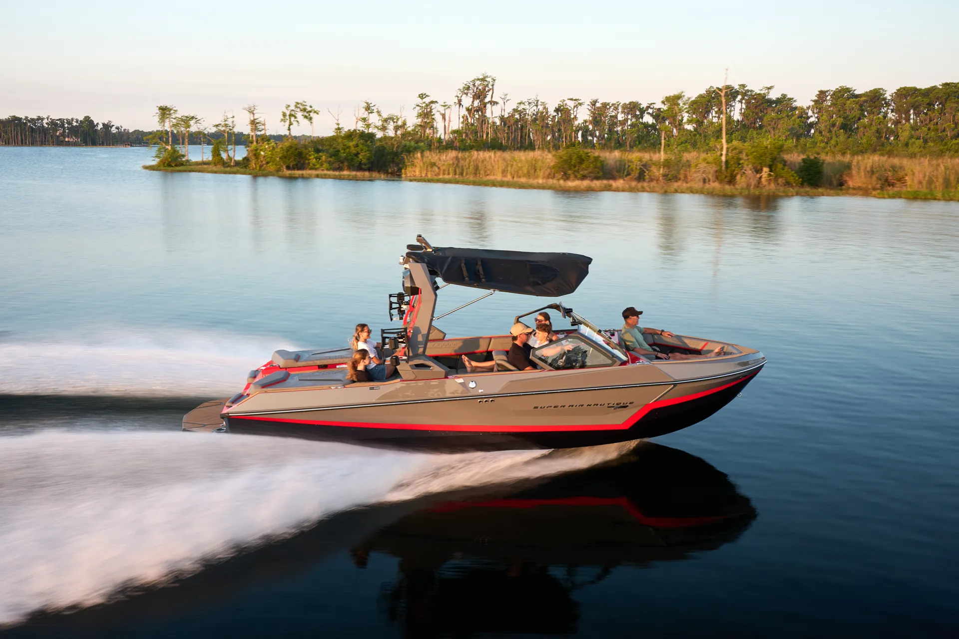 A Super Air Nautique S23 on the water